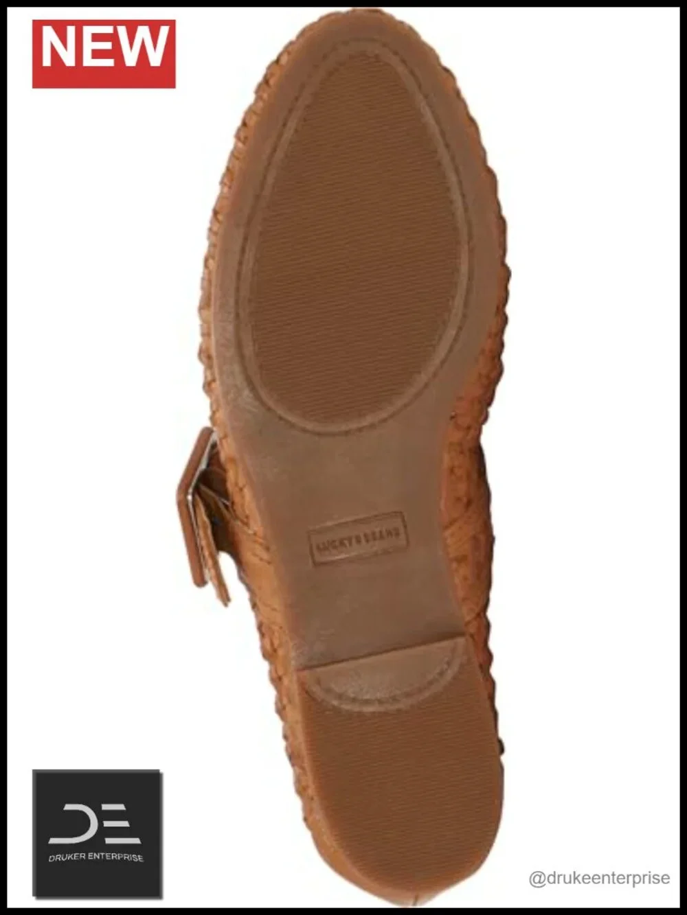 Lucky Brand Women's Millit Leather Mary Jane Flat Buckle Slip On